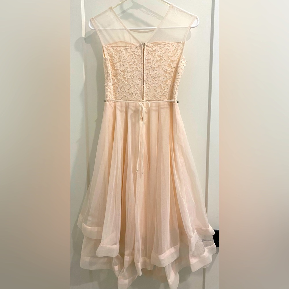 🌺HOST PICK🌺 Speechless Blush Layered Tulle and Lace Dress |Size 14 girls - Picture 4 of 12